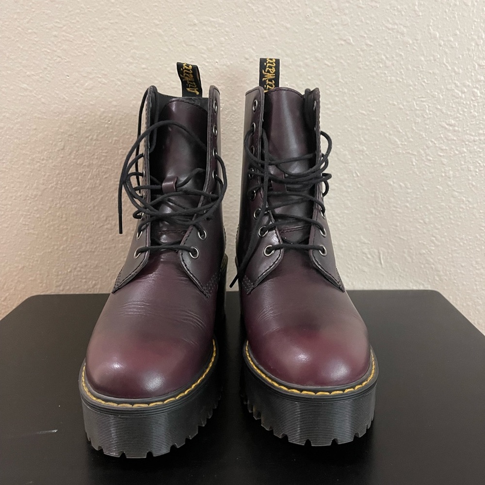 AS NEW Dr. Martens Shriver Hi (True EU 39) RED / BURGUNDY